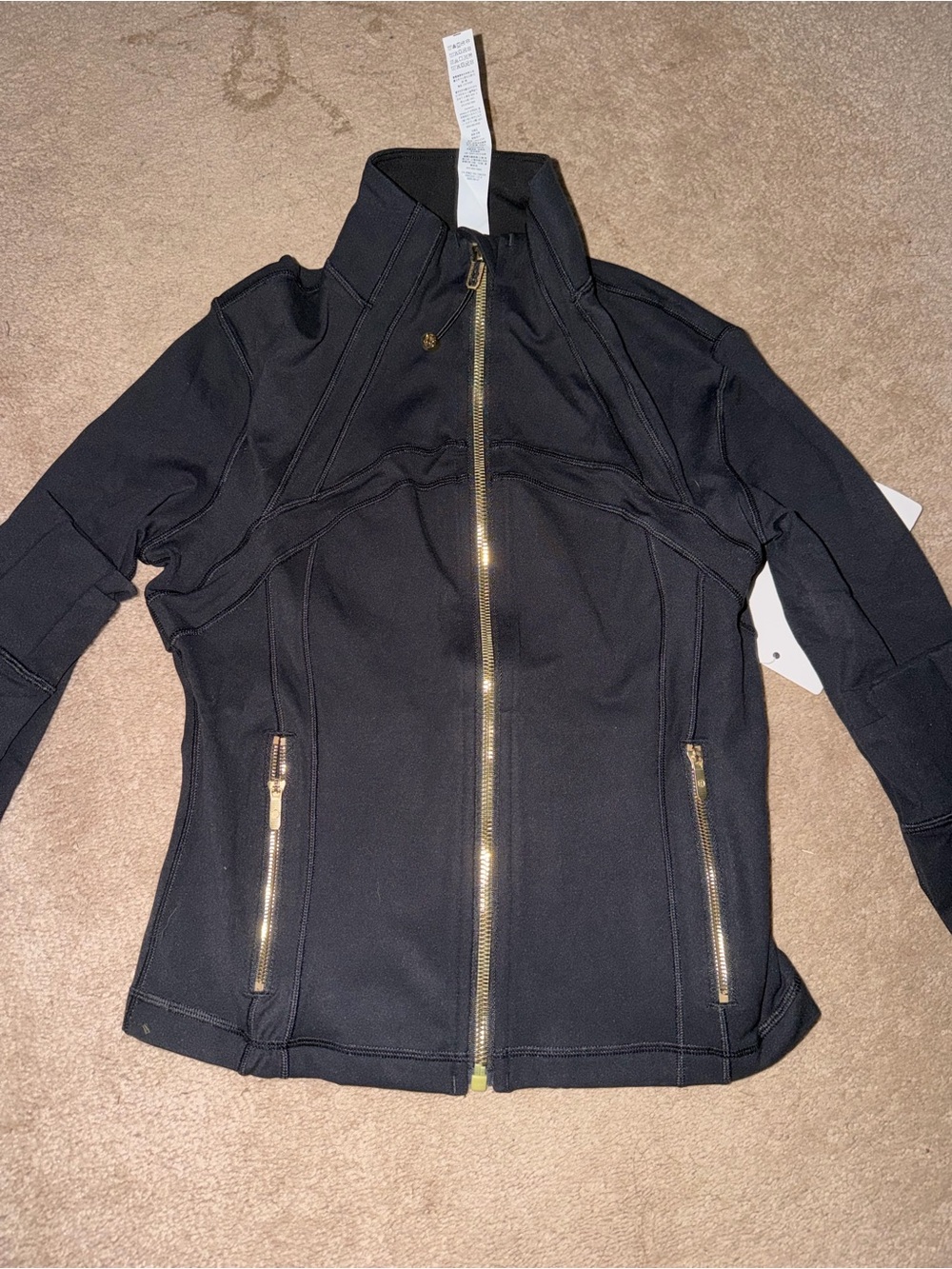 NWT Black and Gold Lululemon Define Jacket